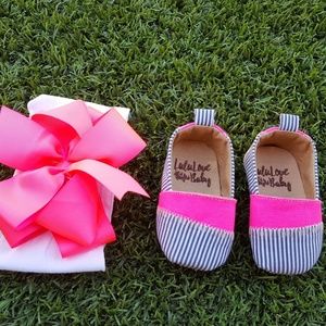 Baby neon pink shoes